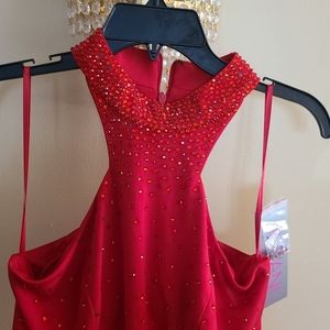Brand New Ruby Red Evening Gown